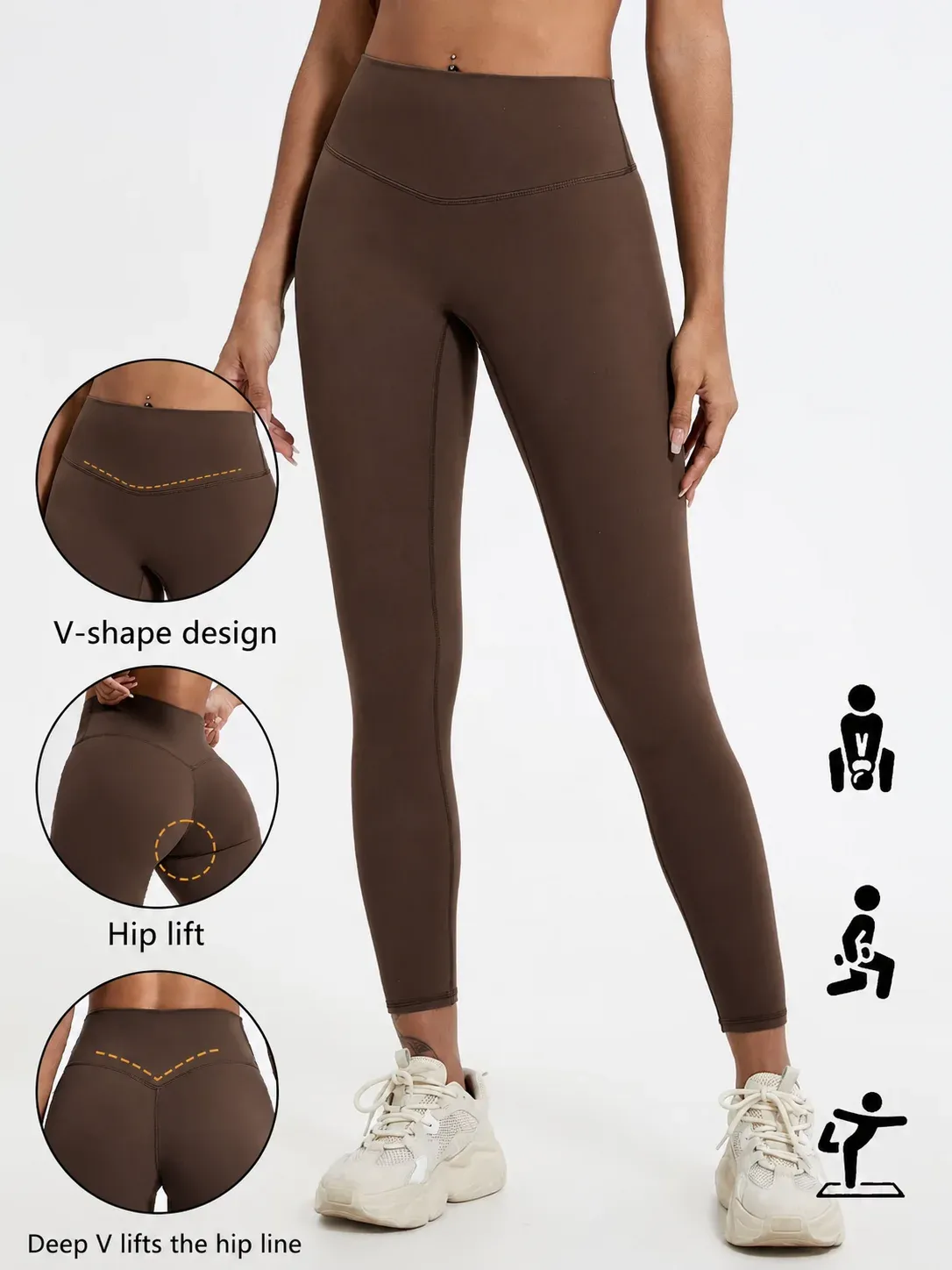 Leggings de sport taille haute pour femmes Hearuisavy, tissu ultra doux, effet push-up 8