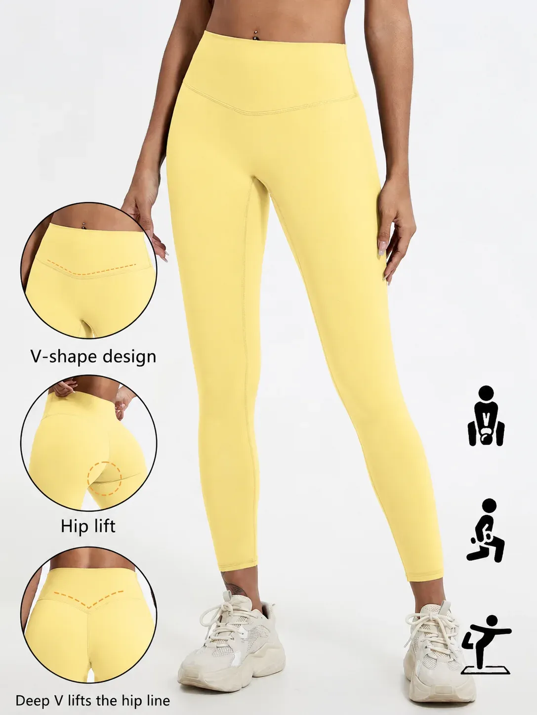 Leggings de sport taille haute pour femmes Hearuisavy, tissu ultra doux, effet push-up 14