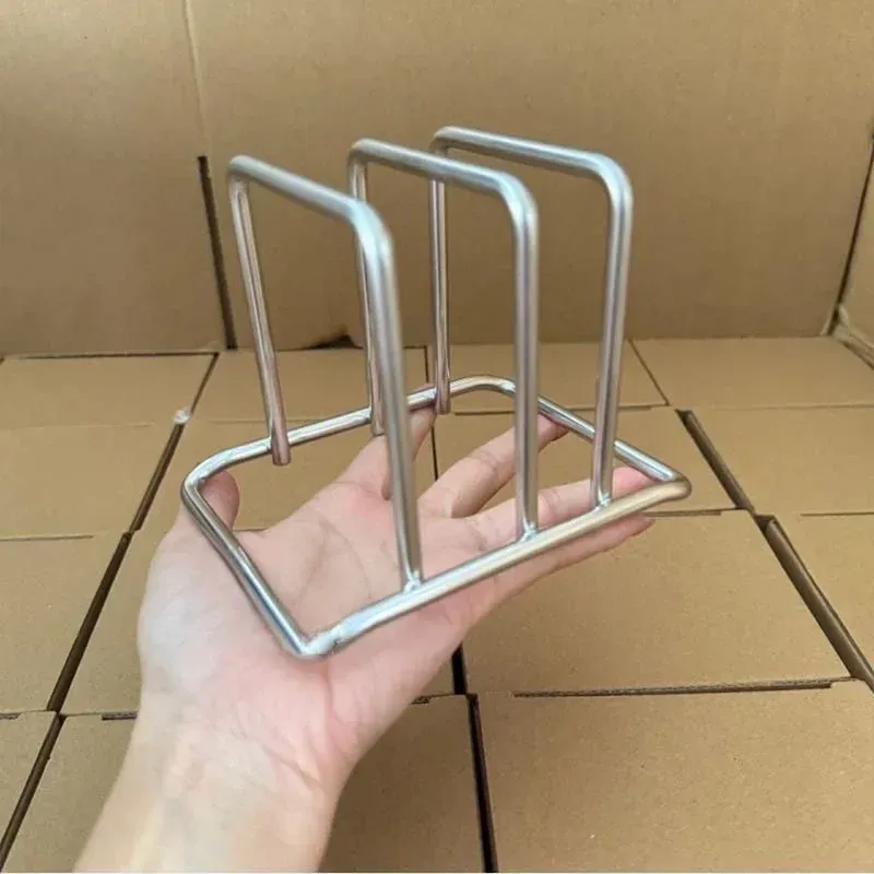 Support de planche à découper et couvercle de casserole en acier inoxydable, 1 pièce, pour cuisine, organisateur de planches à découper stable, pour bureau 3