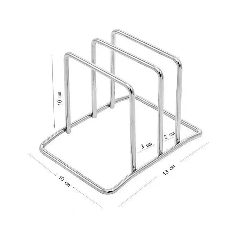 Support de planche à découper et couvercle de casserole en acier inoxydable, 1 pièce, pour cuisine, organisateur de planches à découper stable, pour bureau 6