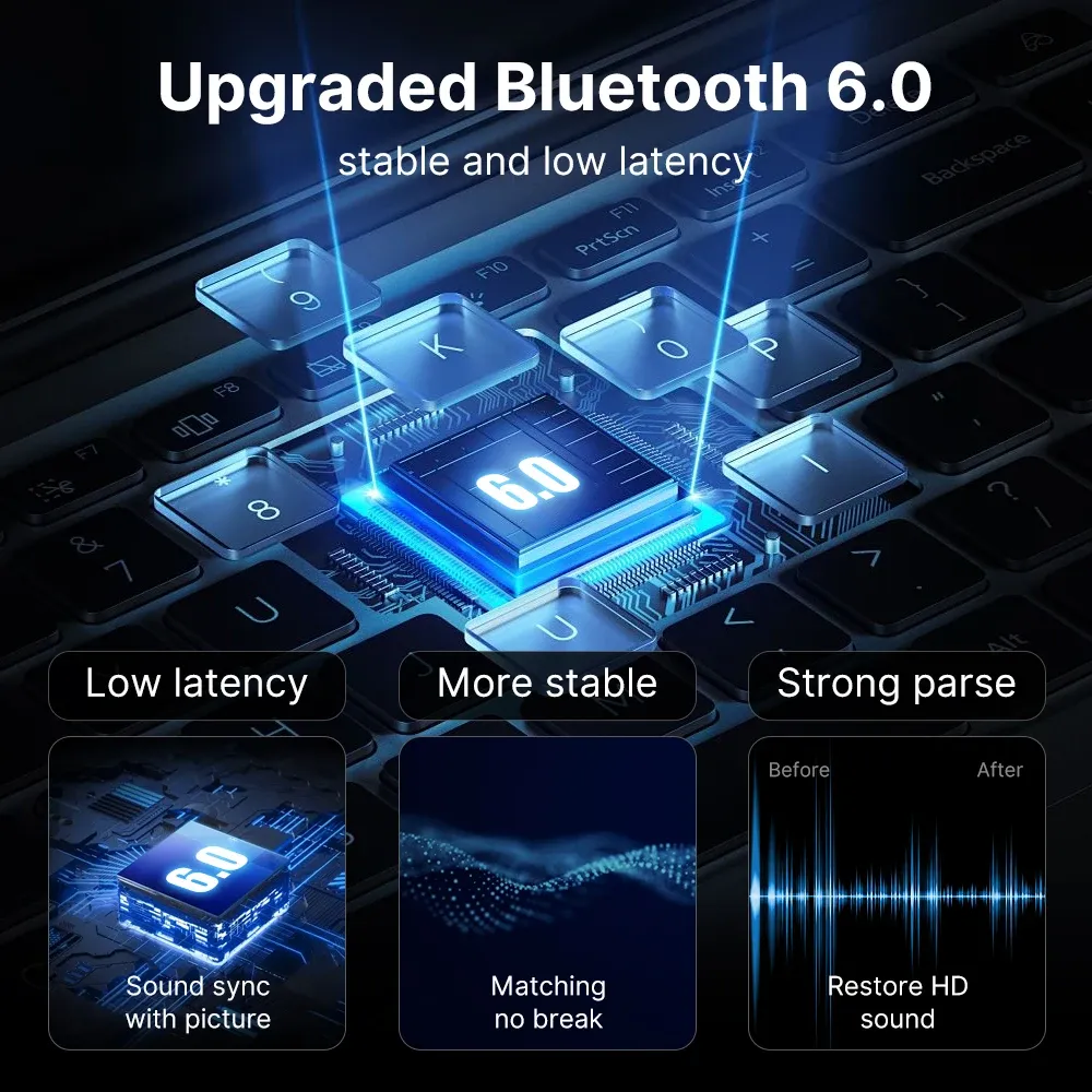 FENVI – Adaptateur USB Bluetooth 6.0 pour PC, Dongle audio sans fil, compatible Windows 11/10 2