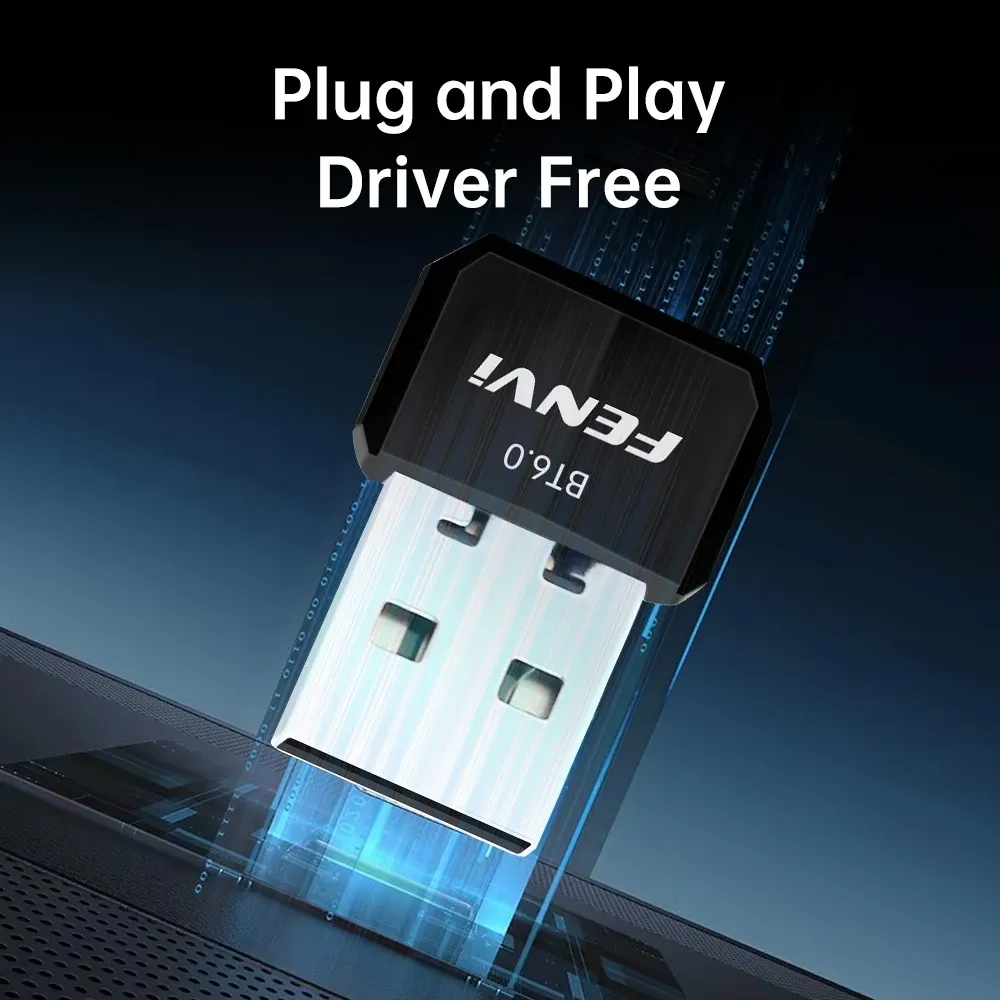 FENVI – Adaptateur USB Bluetooth 6.0 pour PC, Dongle audio sans fil, compatible Windows 11/10 4