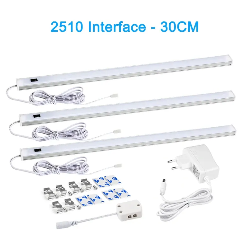 Lampe LED sous-meuble à capteur de mouvement PIR et interrupteur de balayage manuel pour cuisine et placard, 30/40/50 cm 11