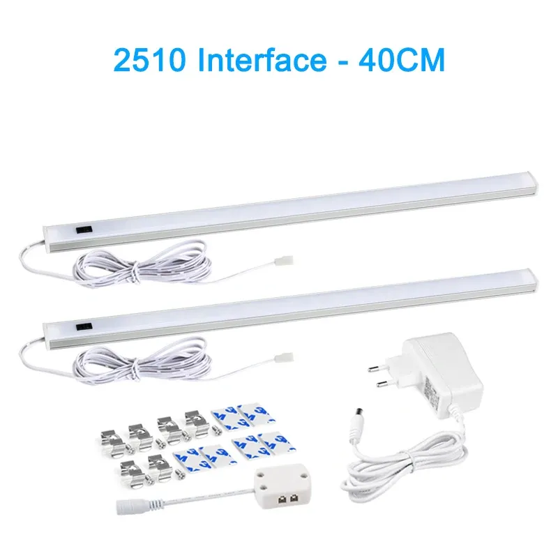Lampe LED sous-meuble à capteur de mouvement PIR et interrupteur de balayage manuel pour cuisine et placard, 30/40/50 cm 8