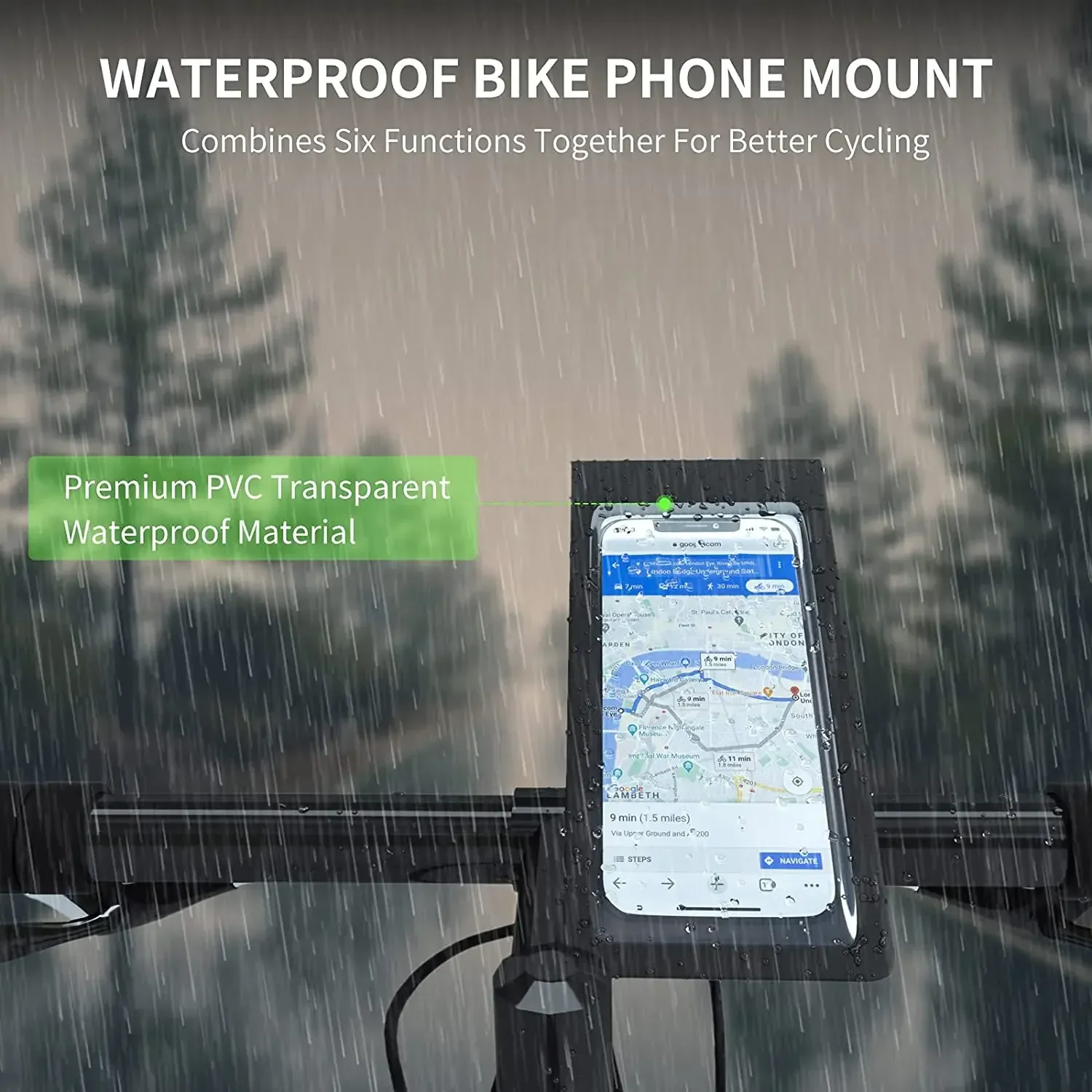Écran tactile TPU du support de téléphone pour vélo