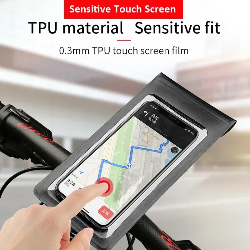 Support de téléphone étanche fixé sur guidon