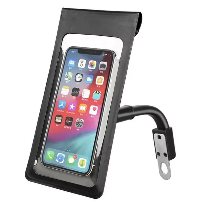 Support de téléphone portable étanche pour vélo et moto, écran tactile compatible TPU, fixation sur guidon, support smartphone 6,5" 7