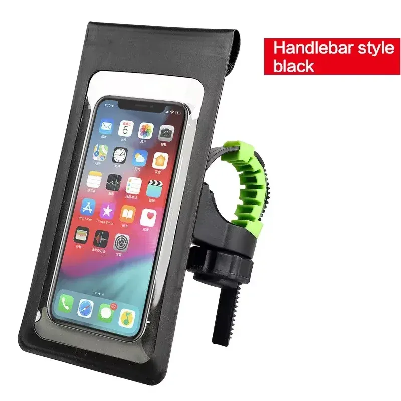 Support de téléphone portable étanche pour vélo et moto, écran tactile compatible TPU, fixation sur guidon, support smartphone 6,5" 9