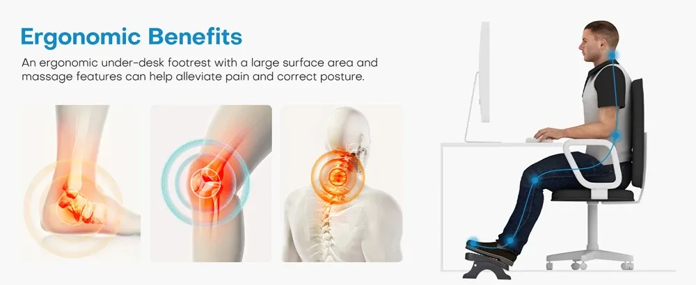 Repose-pieds ergonomique, détails de conception