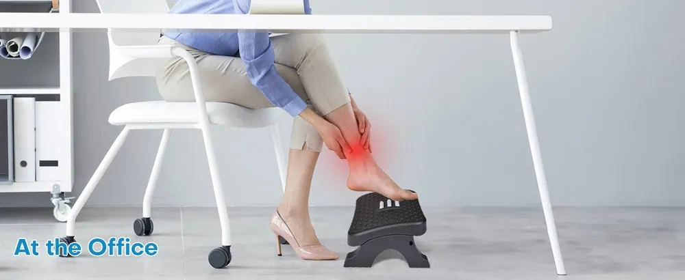 Repose-pieds ergonomique, ambiance salon