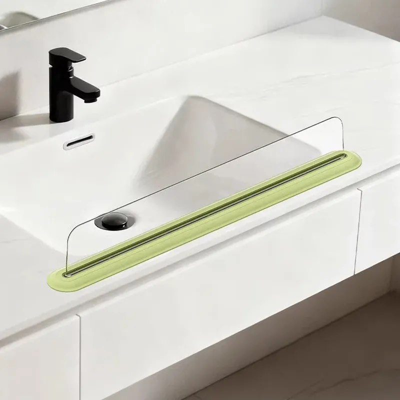 Pare-éclaboussures en silicone pour évier de cuisine, avec ventouse et déflecteur anti-eau 2