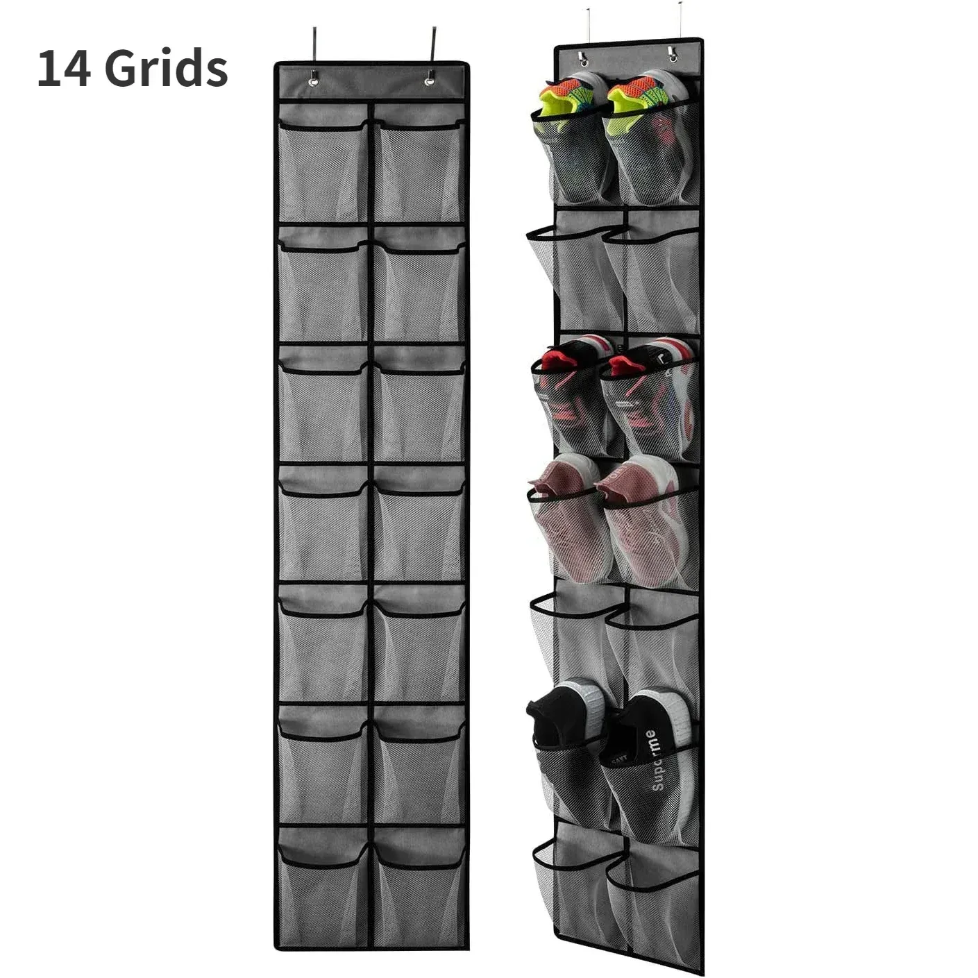 ConfronShoe Pantoufles à Poches en Maille Respirante, Chaussures de Porte, Grandes, Rangement, Évaluation Over 12/14 9