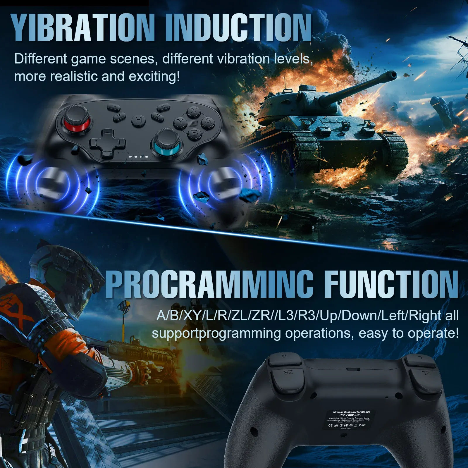 Manette de jeu en situation