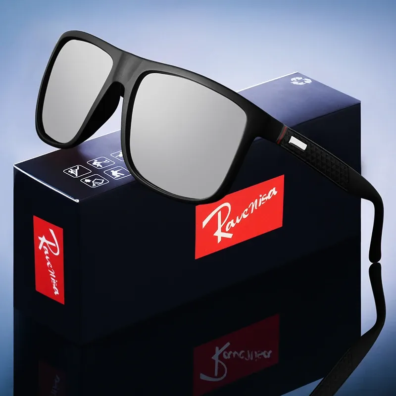 Lunettes de soleil carrées polarisées UV400, style vintage, pour le cyclisme, la conduite et les voyages 2