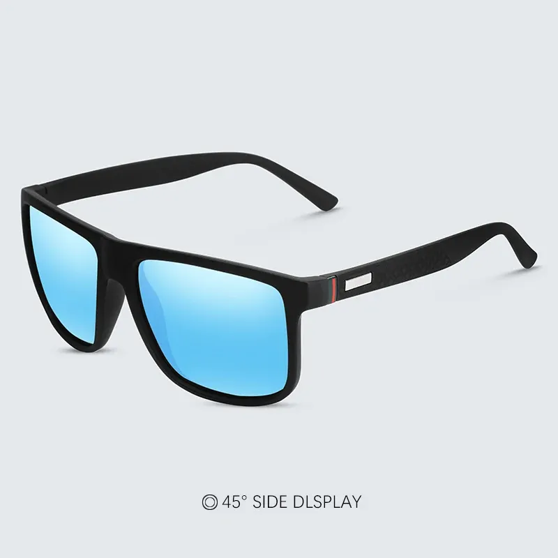 Lunettes de soleil carrées, détail des verres