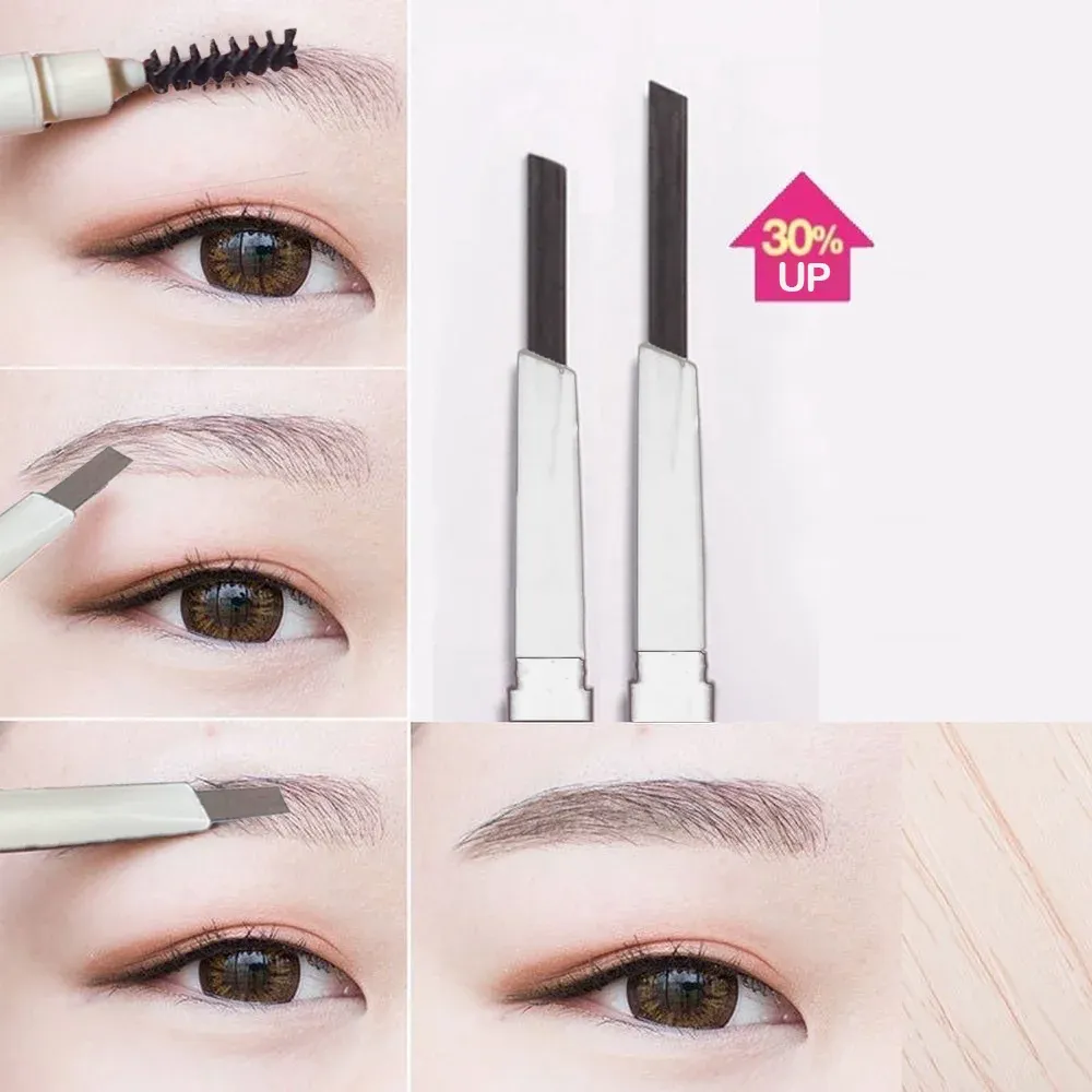 Crayon à sourcils double extrémité, résultat maquillage