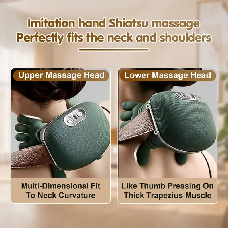 Masseur d'épaules et de cou rechargeable à pression digitale automatique 3