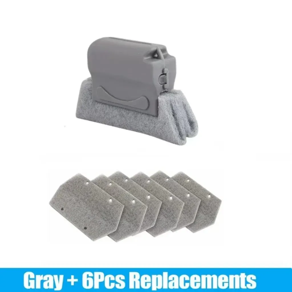 Nettoyeur de rails de fenêtre, brosse de nettoyage pour rainures de fenêtre, ensemble d'outils pour rainures de porte, nettoyeur de rails de porte coulissante, nettoyeur ménager pour interstices 8