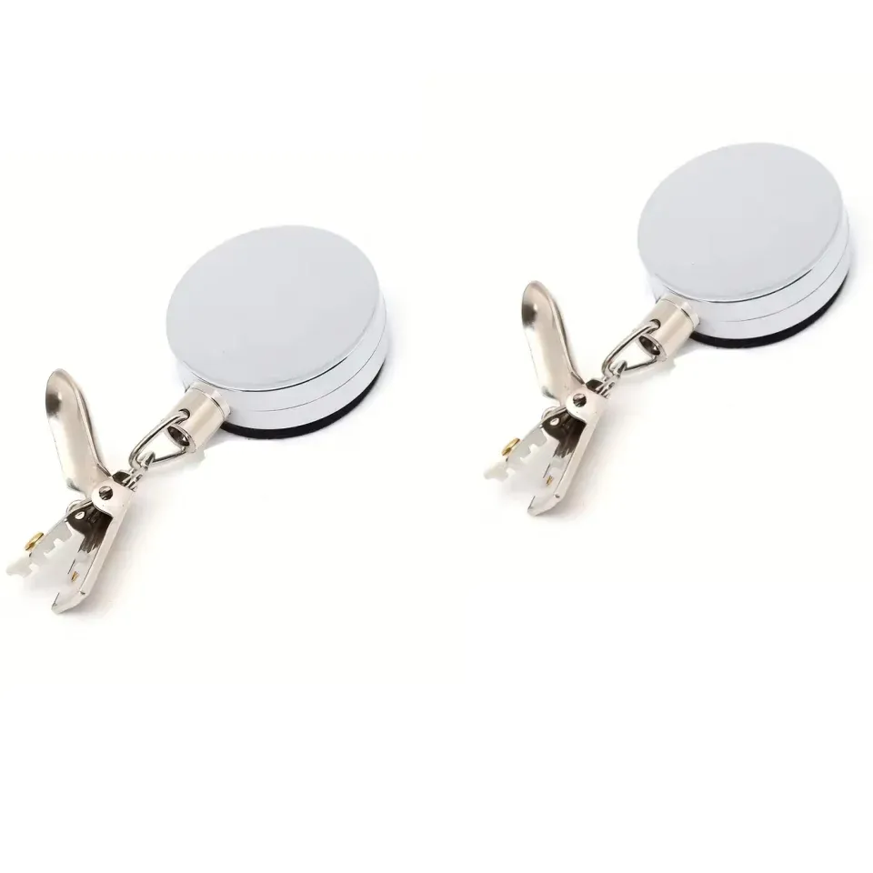 Porte-serviettes rétractable à rappel automatique, fixation murale adhésive sans perçage, pince robuste 8
