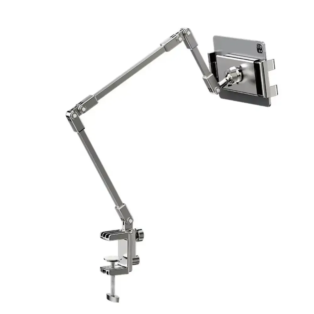 Support de tablette réglable et pliable à 3 sections pour téléphone et tablette de 5 à 12 pouces, compatible iPad Pro, iPad mini et Xiaomi