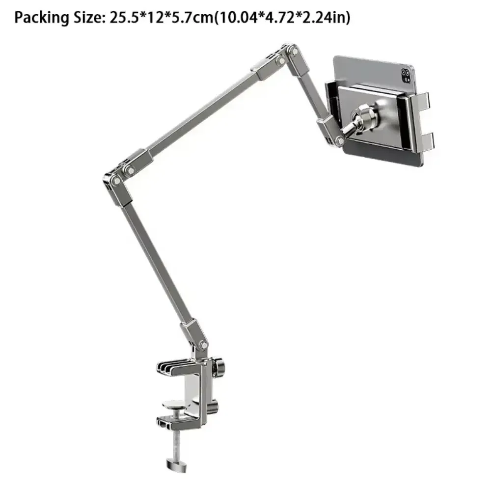 Support de tablette réglable et pliable à 3 sections pour téléphone et tablette de 5 à 12 pouces, compatible iPad Pro, iPad mini et Xiaomi 5