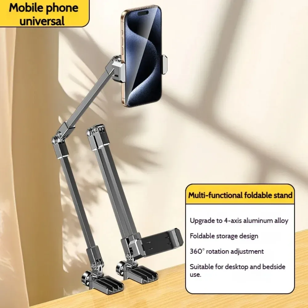 Support de tablette réglable et pliable à 3 sections pour téléphone et tablette de 5 à 12 pouces, compatible iPad Pro, iPad mini et Xiaomi 10