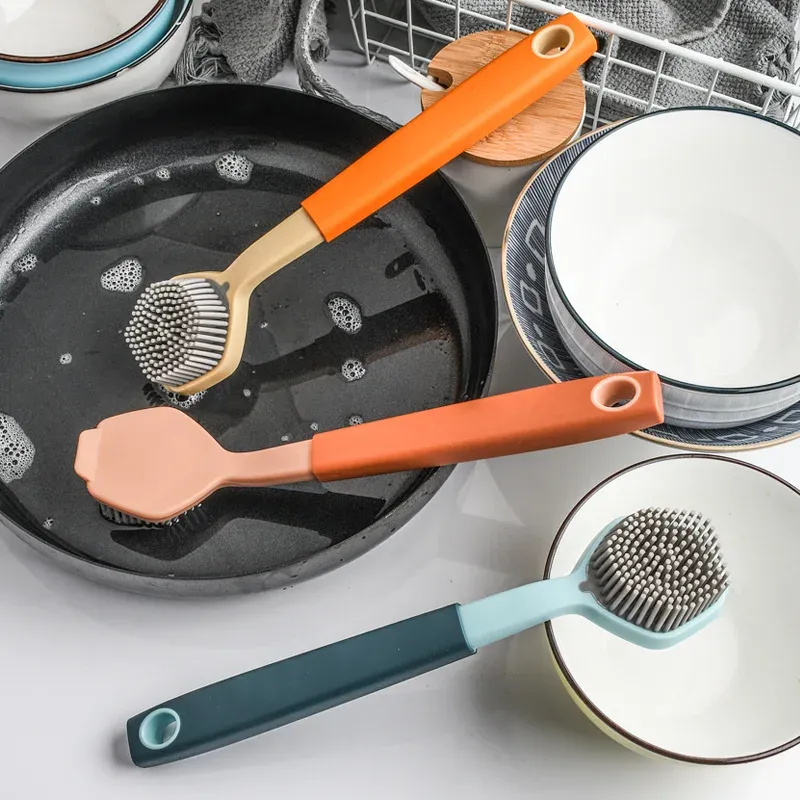 Brosse à vaisselle en silicone pour cuisine et évier
