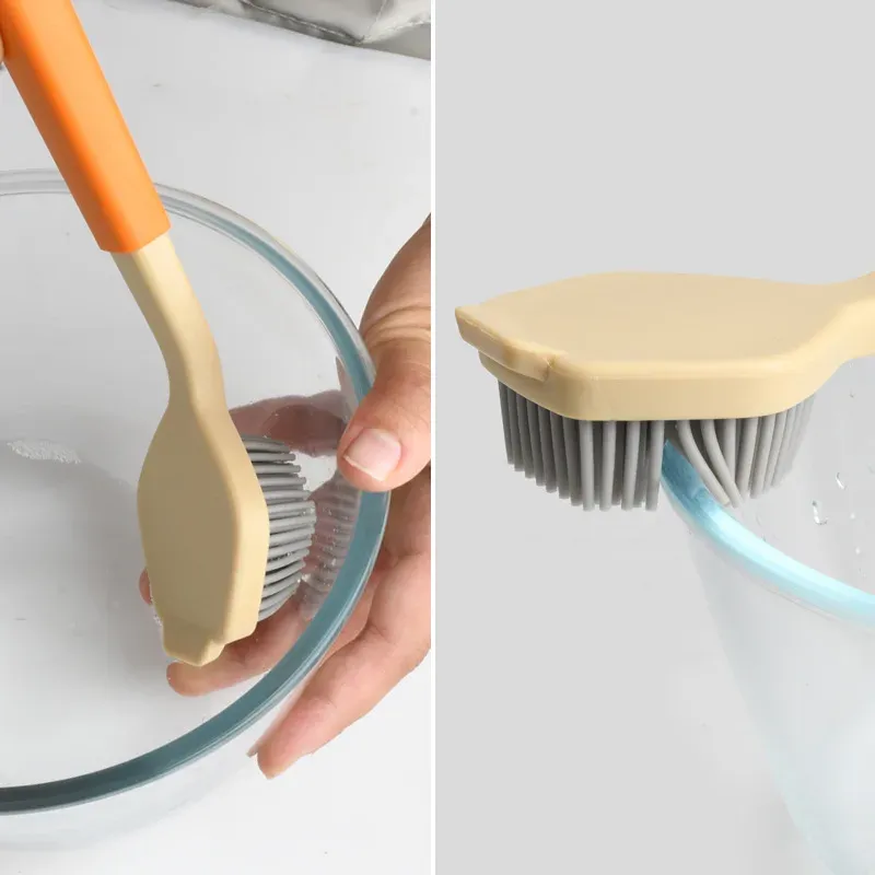 Brosse à vaisselle en silicone pour cuisine et évier 4