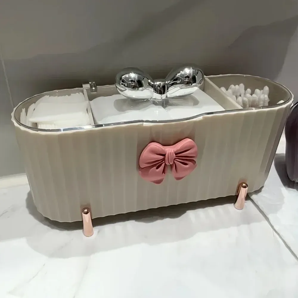 Organisateur de maquillage, couvercle transparent