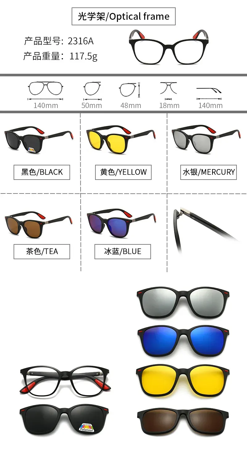 Lunettes carrées polarisées, mise en scène