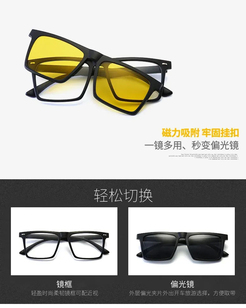Lunettes carrées polarisées, détail du design
