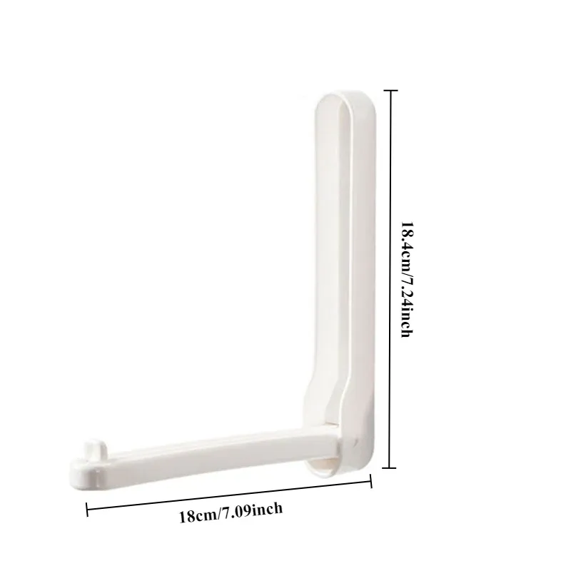 Support de rangement mural pliable multifonctionnel pour cintres et vêtements de chambre, gain de place 6