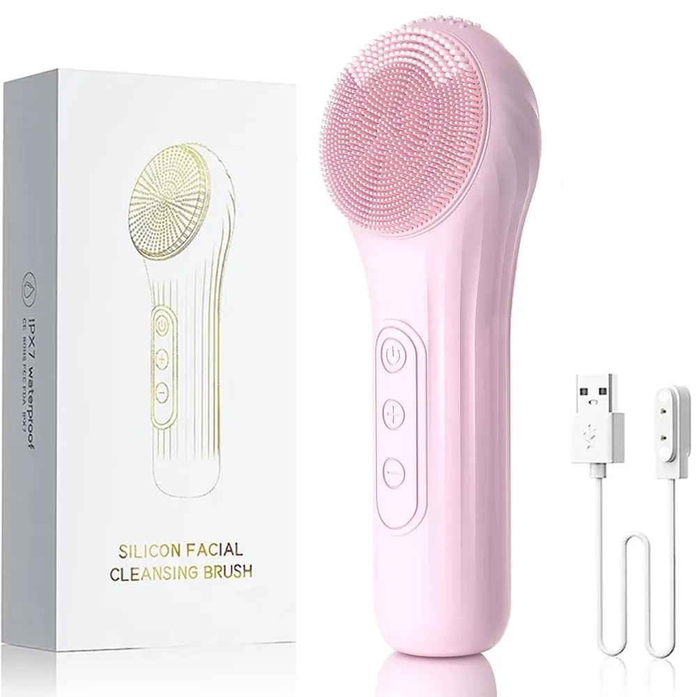 Brosse nettoyante sonique pour le visage étanche, rechargeable, exfoliante et vibrante, pour un nettoyage en profondeur, outil de soin de la peau 9