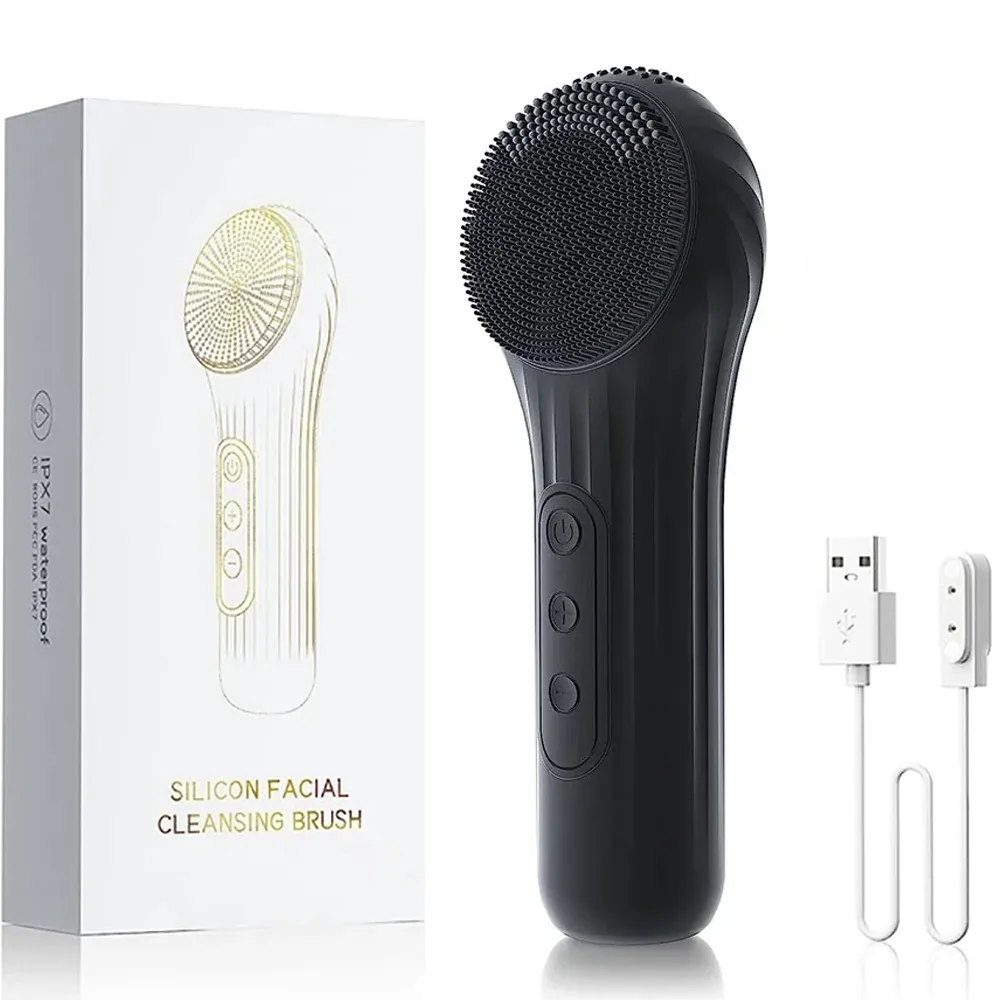 Brosse nettoyante sonique pour le visage étanche, rechargeable, exfoliante et vibrante, pour un nettoyage en profondeur, outil de soin de la peau 8
