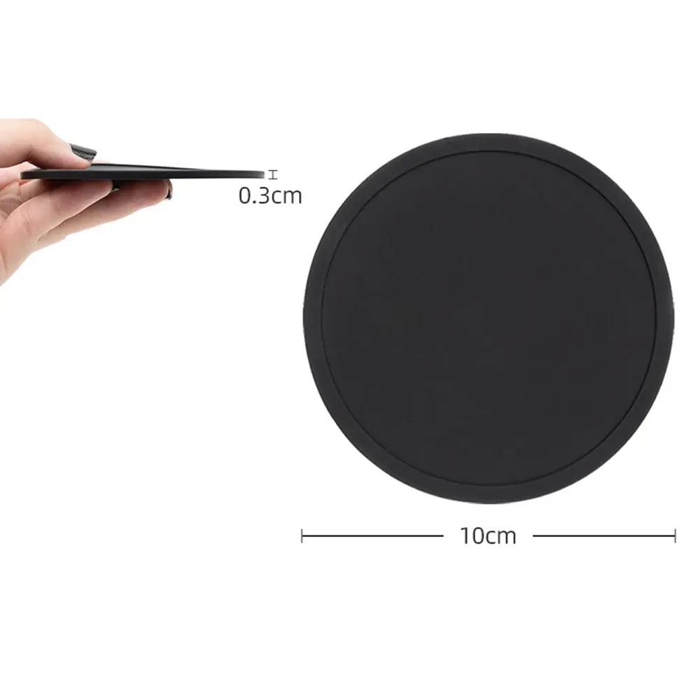 Sous-verres en silicone avec support, pour boissons chaudes ou froides, antidérapants et antiadhésifs 2