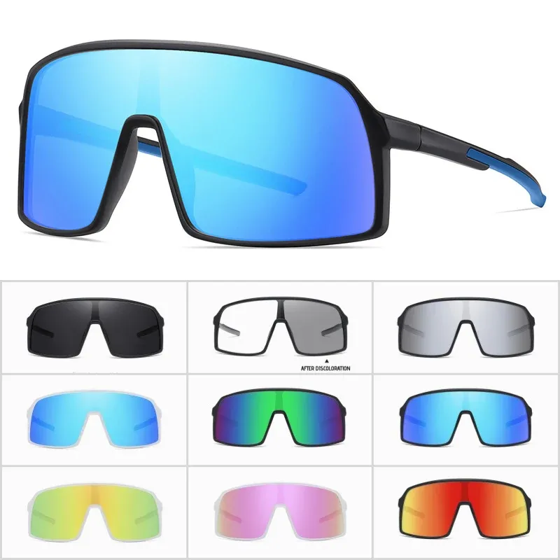 Lunettes de soleil polarisées photochromiques à grande monture, protection UV400, pour hommes et femmes, monture TR90