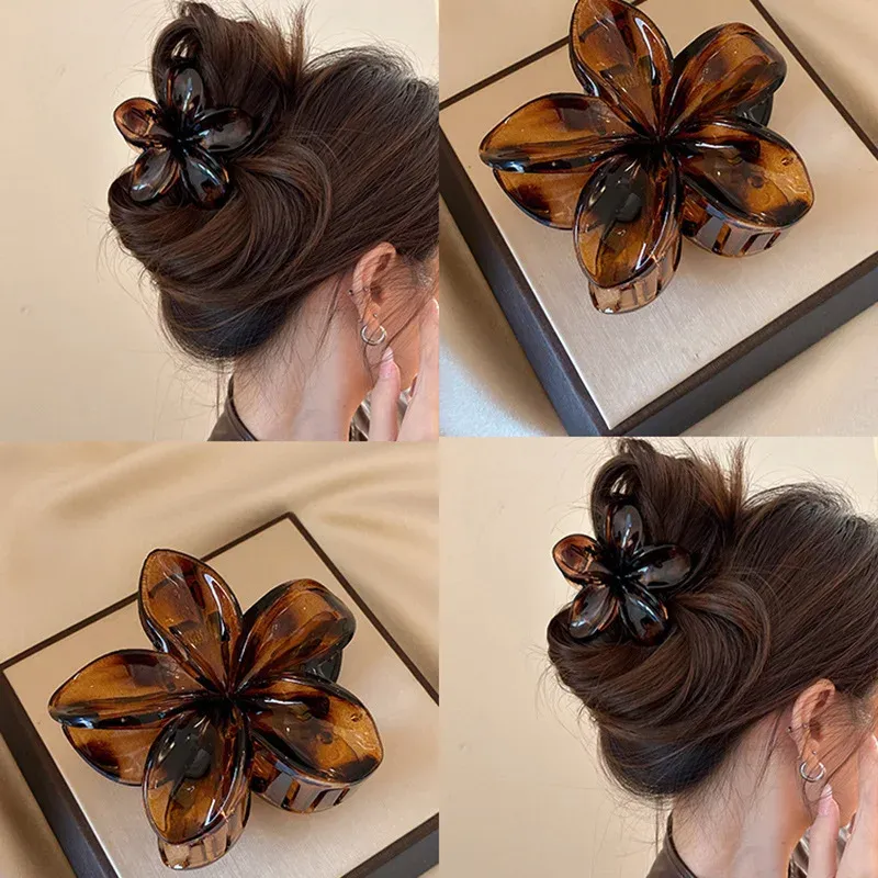 Pince à Cheveux Géométrique en Métal, Pince Crabe Croisée Élégante pour Femme et Fille 3
