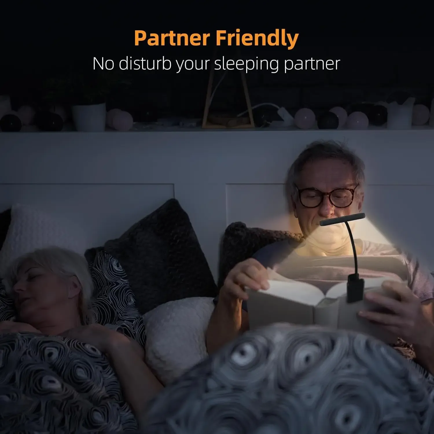 Lampe de lecture rechargeable, ambiance lumineuse