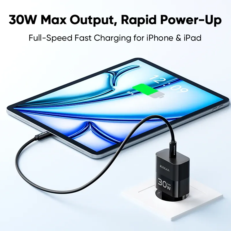 Chargeur rapide KUULAA Mini 30 W USB-C PD QC 3.0 pour iPhone, Samsung Galaxy et iPad 4