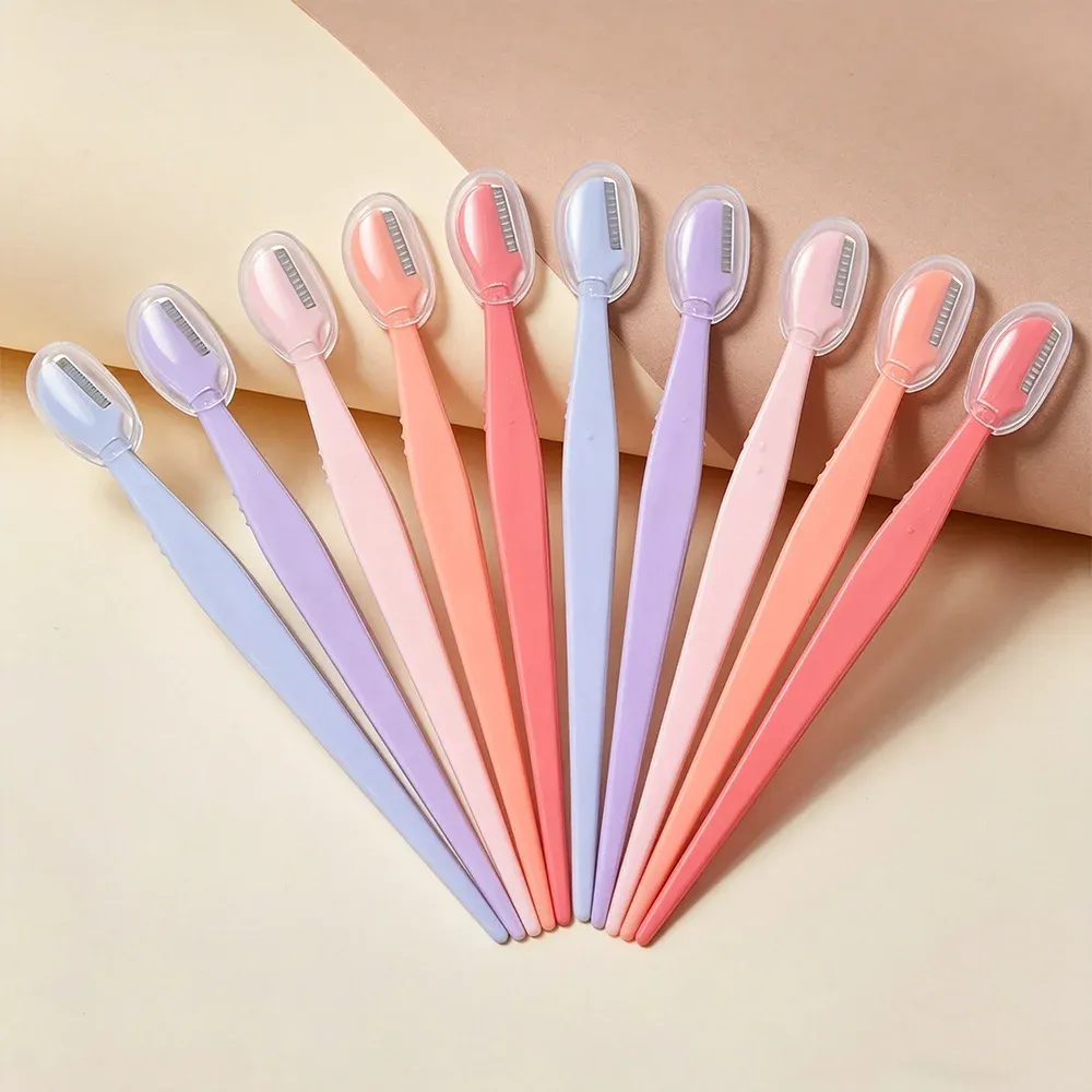 Lot de 5, 10, 15 ou 20 rasoirs à sourcils, outil d'épilation du visage facile à utiliser - Image 1