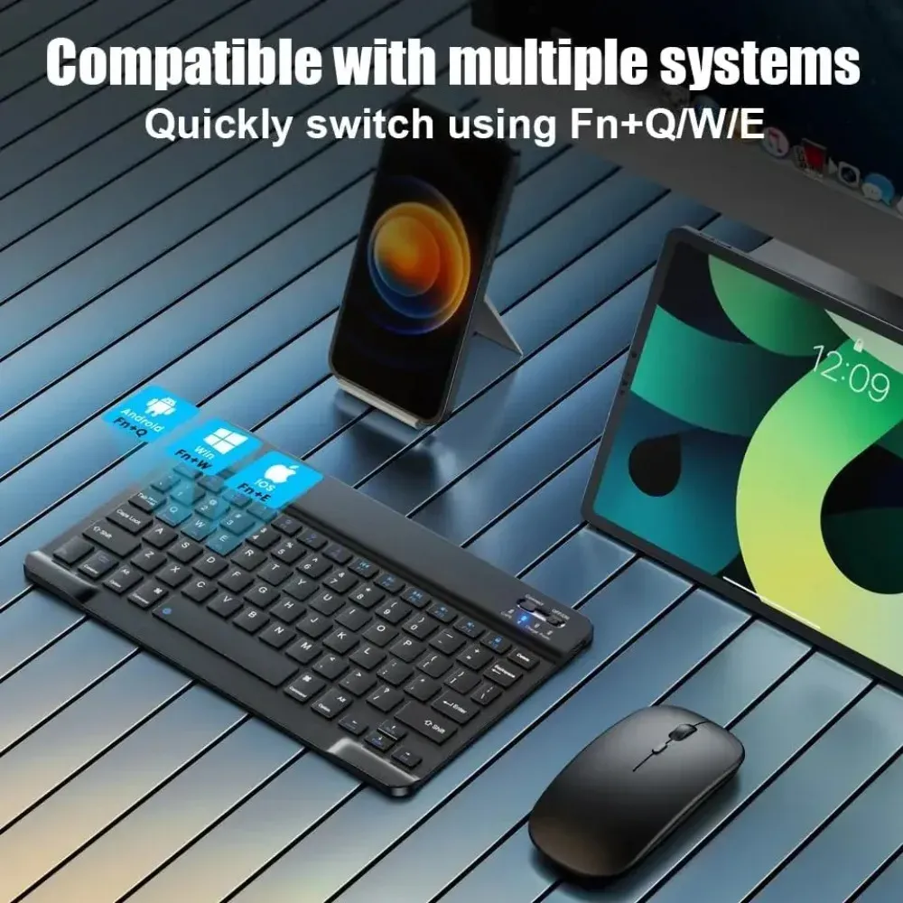 Clavier Bluetooth pour iPad (10e génération), iPad Pro, iPad Air et iPad mini 3