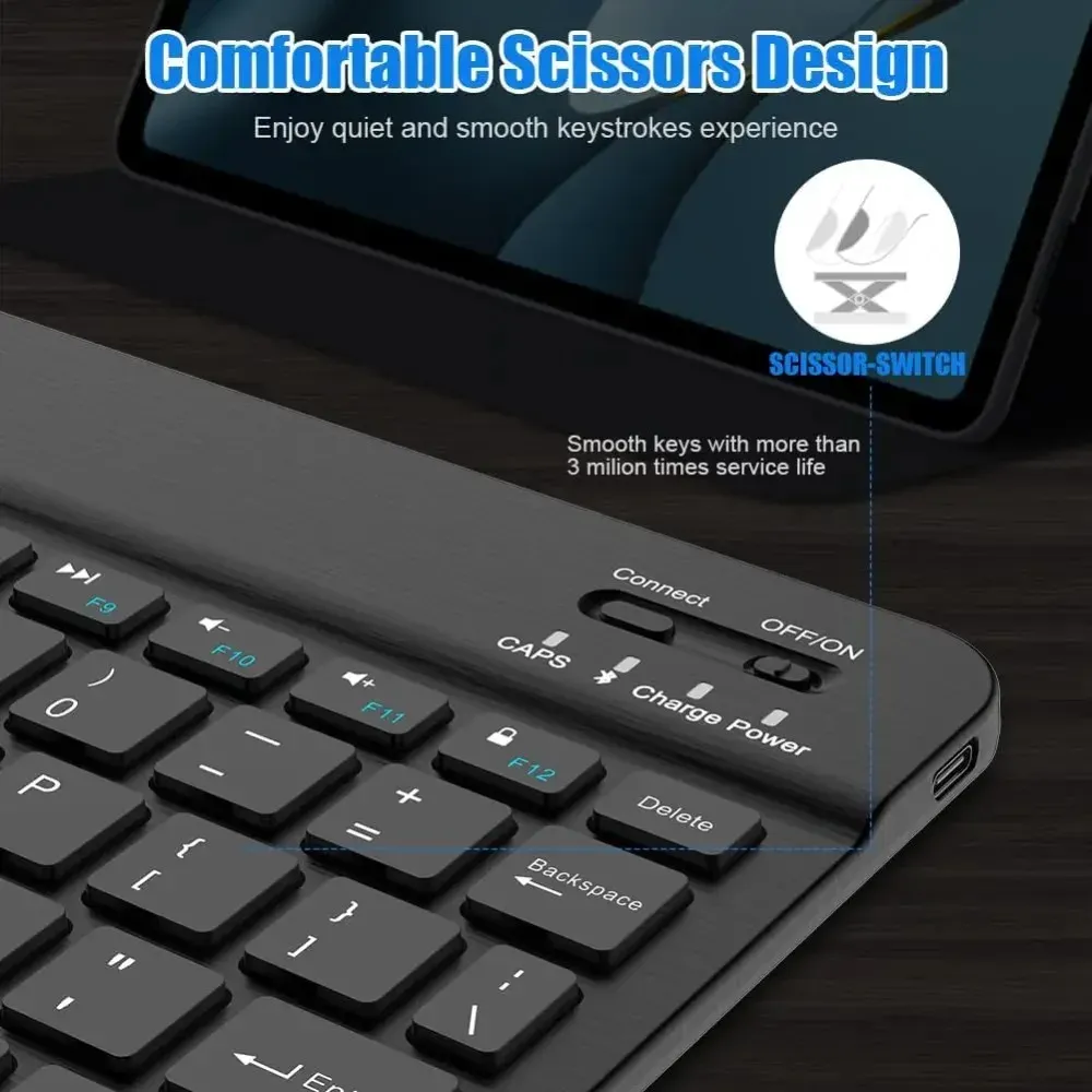 Clavier Bluetooth pour iPad (10e génération), iPad Pro, iPad Air et iPad mini 6