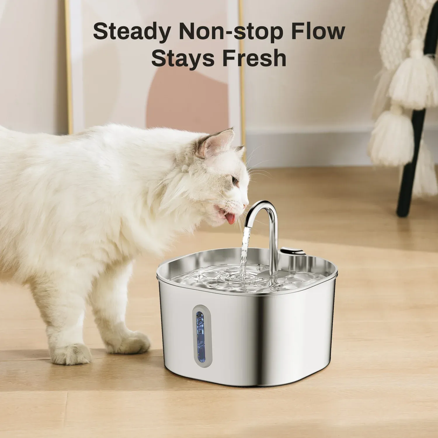 Fontaine à eau pour animaux, détail de l'écoulement