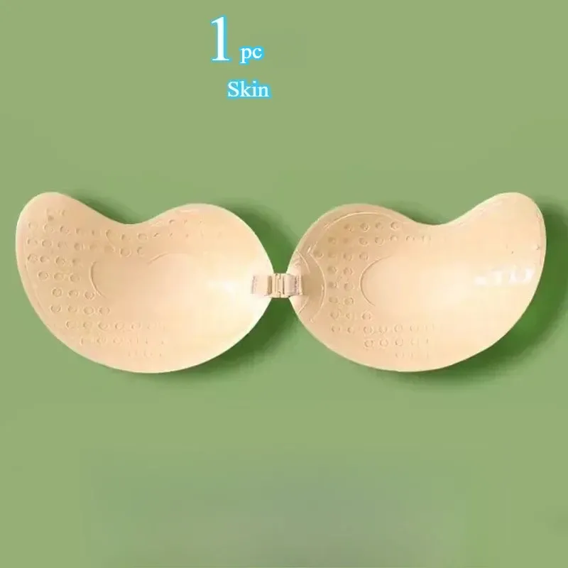 Soutien-gorge push-up invisible sans bretelles et dos nu, sans couture, fermeture frontale, avec coussinets auto-adhésifs en silicone 10