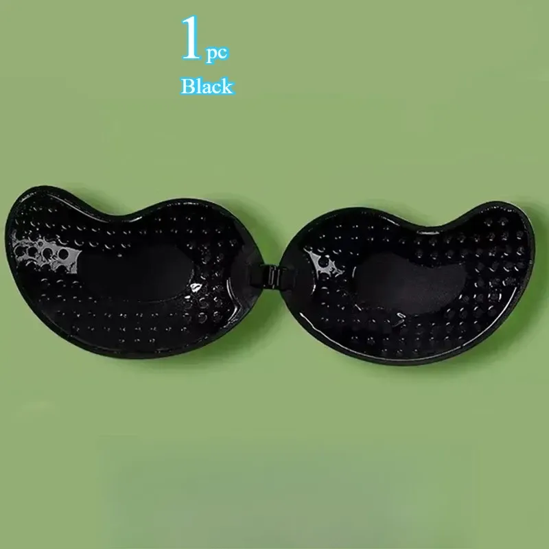 Soutien-gorge push-up invisible sans bretelles et dos nu, sans couture, fermeture frontale, avec coussinets auto-adhésifs en silicone 11