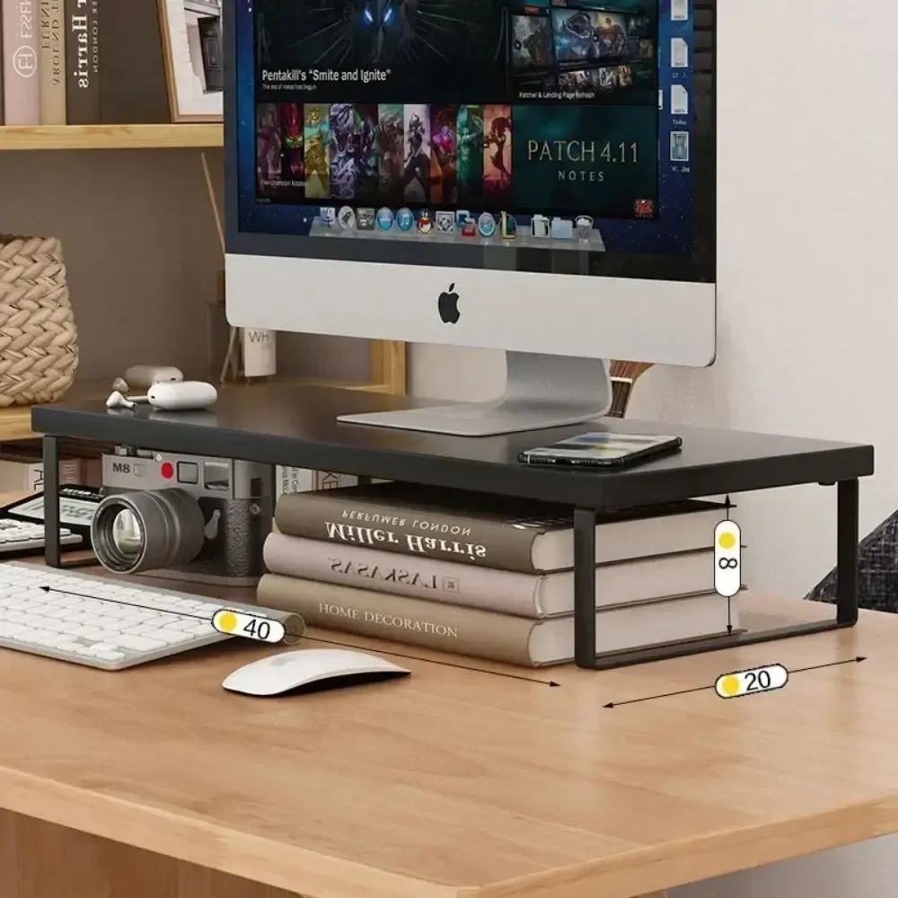 Support surélevé pour moniteur avec rangement de bureau 8