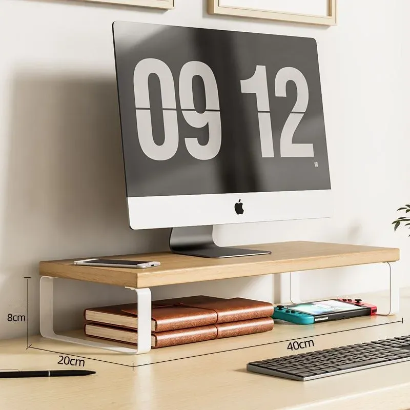 Support surélevé pour moniteur avec rangement de bureau 9