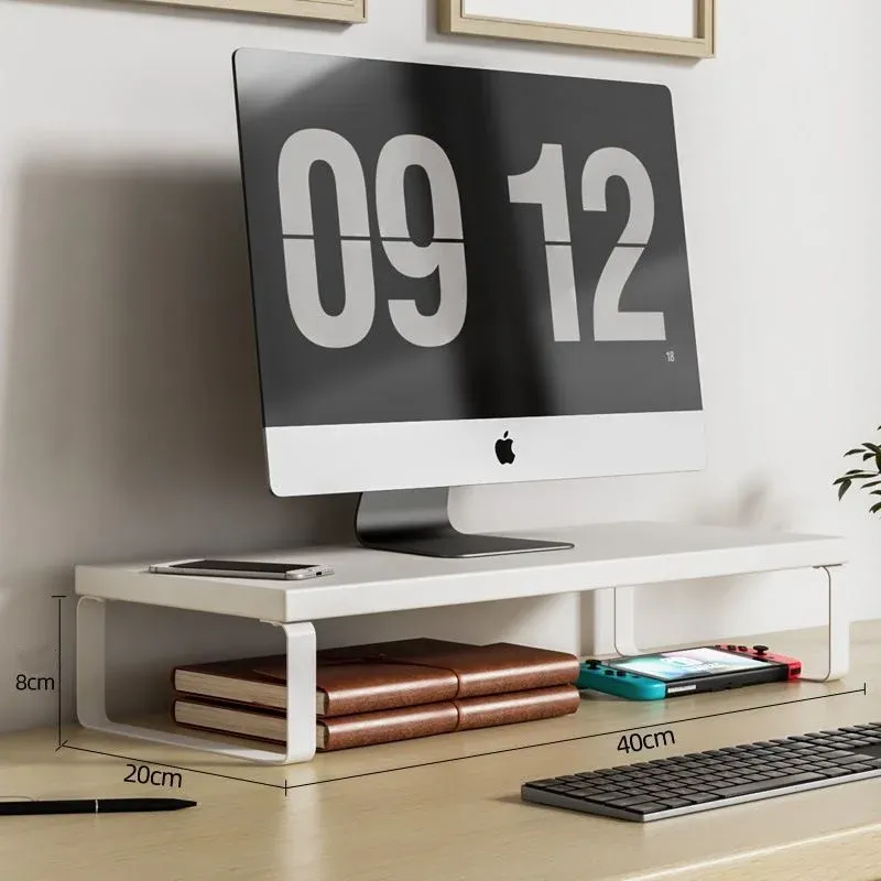 Support surélevé pour moniteur avec rangement de bureau 7