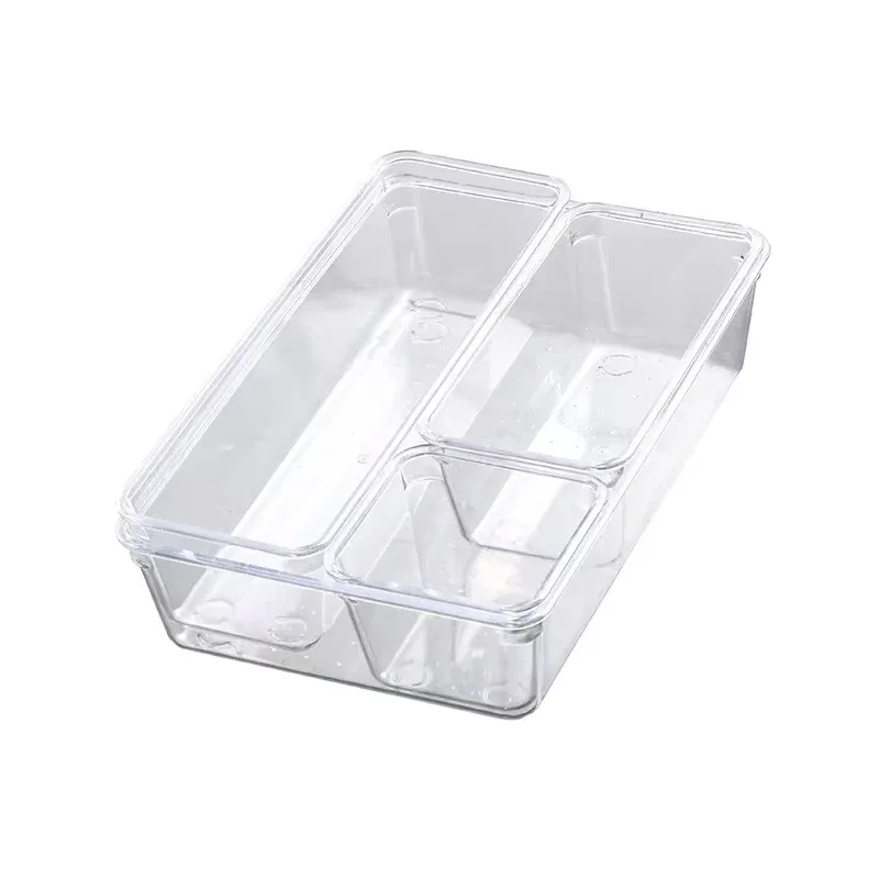 Ensemble de 7 ou 14 bacs de rangement transparents en plastique pour bureau 8