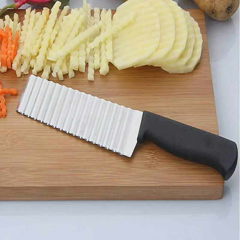 Coupe-frites ondulé en acier inoxydable, trancheuse à pommes de terre et hachoir à légumes 3